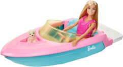 Barbie met haar boot (speelset met pop boot en puppy)