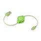 Retrak Micro-USB retractable kabel 1 m groen