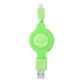 Retrak Micro-USB retractable kabel 1 m groen
