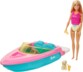 Barbie met haar boot (speelset met pop boot en puppy)